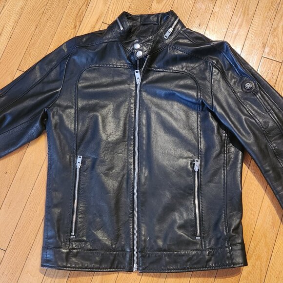 Diesel men's Leather Jacket - Picture 2 of 6
